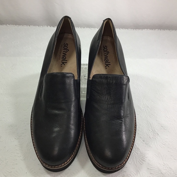Softwalk Black Slip On Loafers - Picture 2 of 8